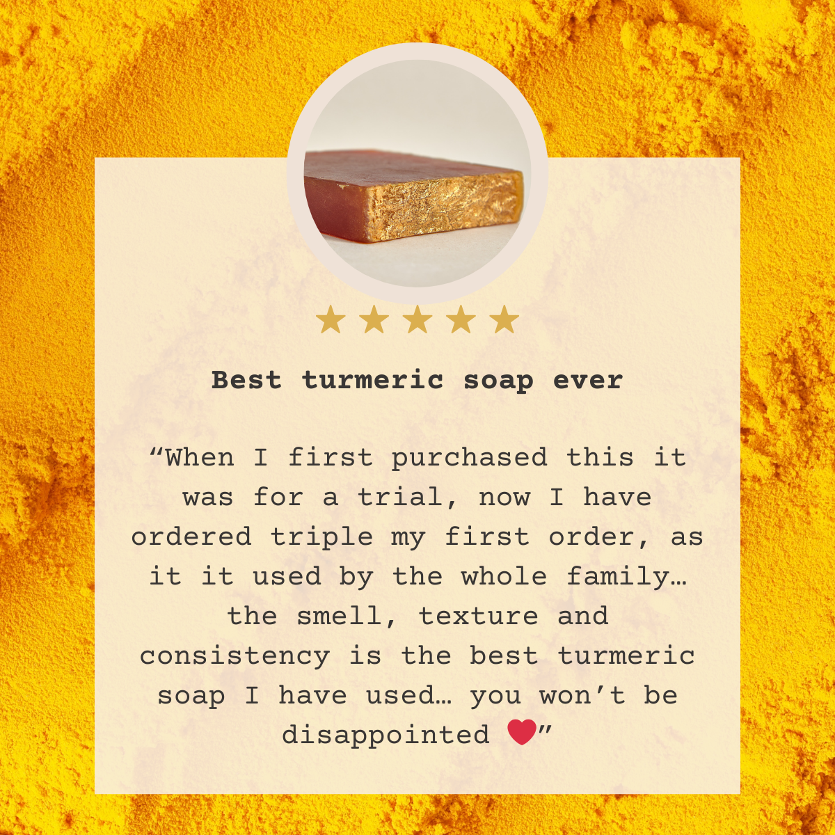 ORGANIC TURMERIC SOAP BAR
