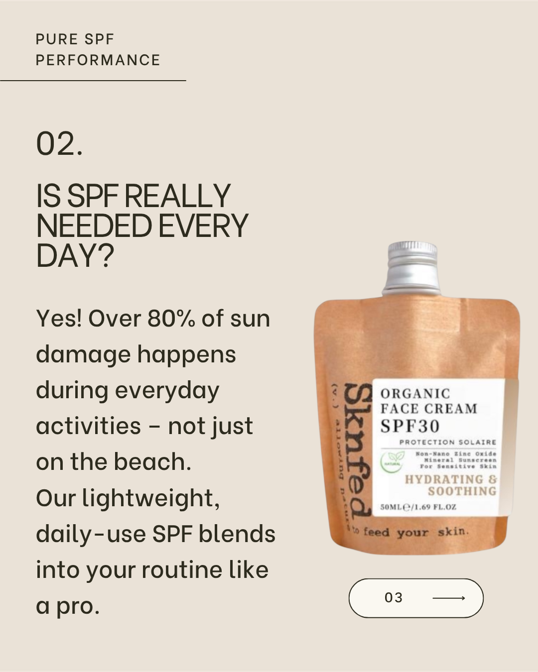 ORGANIC SPF30 FACE CREAM - SOOTHING & HYDRATING