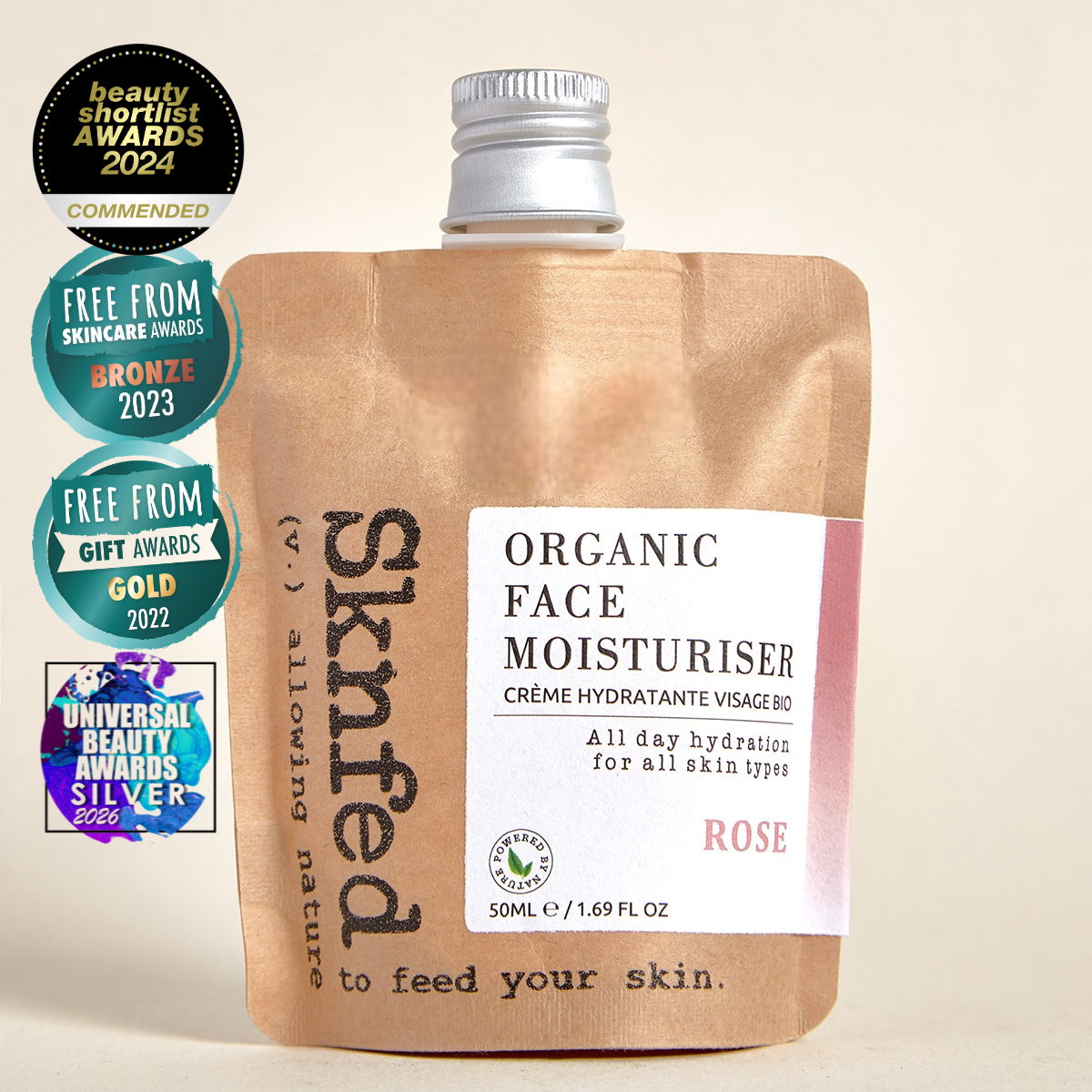 Organic Face Moisturiser Rose