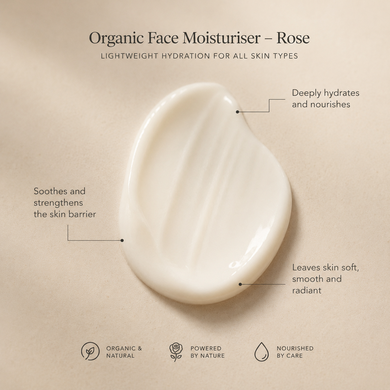 Organic Face Moisturiser Rose